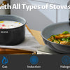 Induction Cookware with Healthy Ceramic Coating, Nonstick Pots and Pans Set 13pcs with Detachable Handles