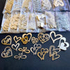 10Pc/set Ins Style Love Heart Acrylic Cake Topper Birthday Valentine's Day Cake Decoration Wedding Cake Side Acrylic Insert