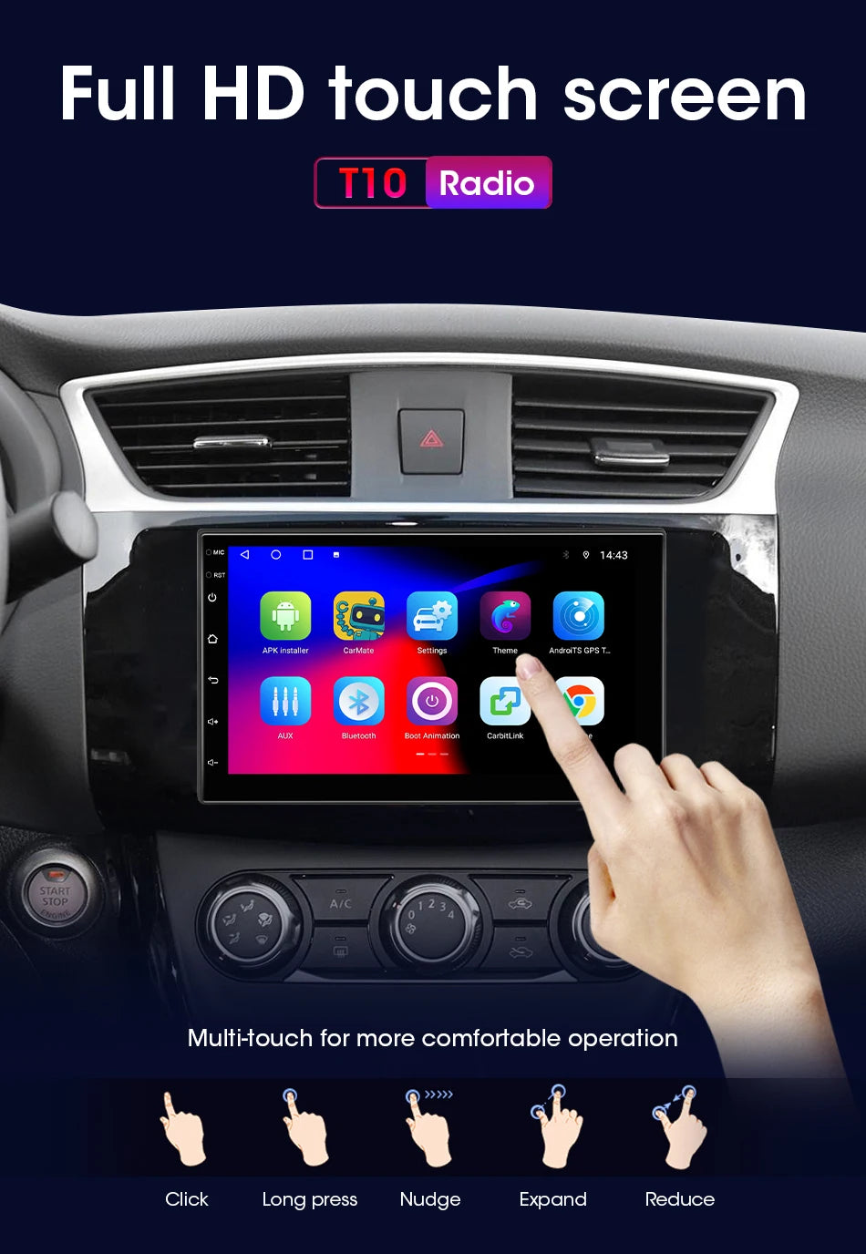 Universal 7 9 10″ 2 din Android 12 Car Radio Multimedia Video Player For Nissan Kia Honda Toyota Volkswagen 4G DSP Carplay Auto