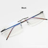 Men Blue Light Blocking Reading Glasses Women Dimond Cutting Rimless Eyeglasses Frame Anti Fatigue Hyperopia Presbyopic Eyewear