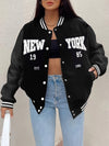 New York 1985 Letter Prints Jackets Women Hip Hop Baseball Uniform Personality Street Casual Jacket Warm Soft Womans Clothing