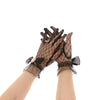 Girl Lolita Mesh Bow Flower Lace Gloves Black White Lace Gloves lolita Lace Sleeves Cosplay Jewelry