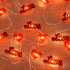 2M 20LED Love Heart String Lights Valentines Day Romantic Decoration Fairy Lights Garland For Wedding Home Decor Valentines Gift