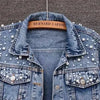 Denim Coat Women Denim Coat Turn Down Collar Single Breasted Full Sleeve Jackets Loose Casual Regular Short Jacket 2024
