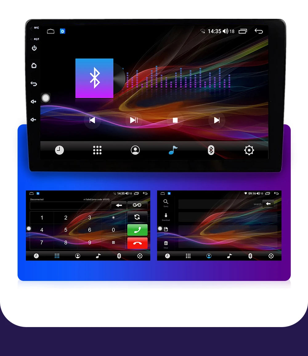 LEHX 7" 2Din MP5 Video Carplay & 4Core Android 14 Car Radio Audio Androidauto Carplay 4G GPS WIFI Automotive Multimedia Player