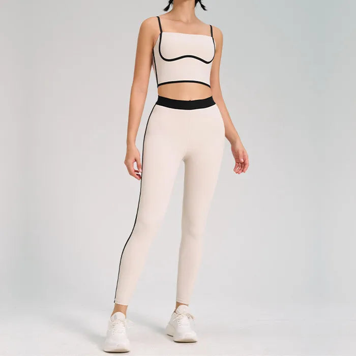 2PCS Sportswear Women Yoga Set Gym Sportswear Fitness Legging Tracksuits Sports Bra Gym Pant Active Wear Suits
