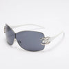 New Fashion Y2K Sunglasses Women's Integrated Surround Sun Glasses Retro Brand Designer Women Eyewear UV400 Oculos De Sol