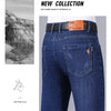 2024 New Business Men's Jeans Casual Straight Stretch Fashion Classic Blue Black Work Denim Trousers Male Brand Clothing