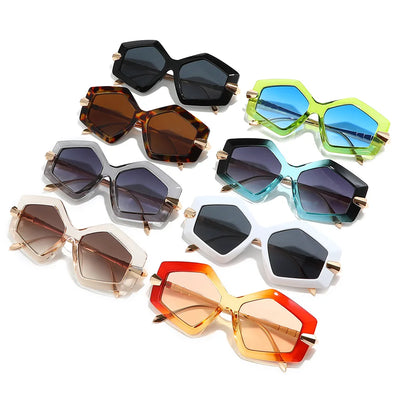 New Unique Women Fashion Sunglasses Retro Unique Lens Special Shades UV400 Men Punk Oversized Sun Glasses UV400