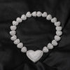 THE BLING KING Iced Out Big Heart Chain Collar Y2K 17mm Choker For Women Girl Micro Paved 5A Cubic Zircon Lovely Wedding Jewelry