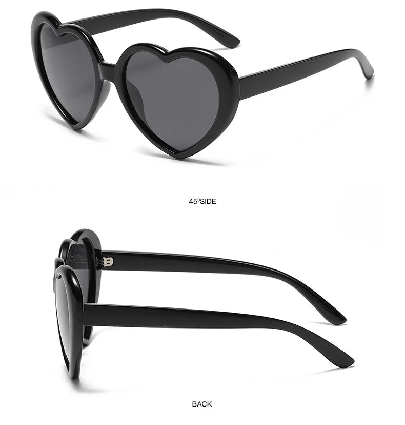 New Love Heart Shaped Polarized Sunglasses Women Fashion Cute Retro Vintage Gradient Sun Glasses UV400 Protection Unisex Eyewear