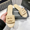 High quality 2025 spring new high-end leather flat slippers with versatile and casual design, high-end temperament, elegant and