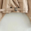 2024 Belt Cropped Trench Spring Jacket Women Vintage Streetwear Double Breasted Long Sleeve Top Female Coat Outfits