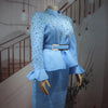 Fashion suit African Dresses For woman rhinestone turkey dresses for women luxury High quality mesh fabric African Beaded Dress