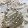 2024 Newest Handmade Pearl Knitting Evening Handbag Luxury Women's Snall Crossbody Bag High-end Hand-Woven Elegant Clutch Purses
