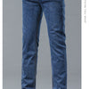 Spring Men's Light Blue Slim Jeans Stylish Casual Stretch Fabric Denim Pants Classic Trousers Smoke Gray