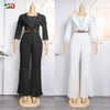 MD New African Women Long Jumpsuit 2023 Spring Summer Wedding Party Rompers Pants Set Dubai Turkey Ladies Dashiki Ankara Outfit