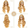 #27 Honey Blonde Human Hair Wigs 13X4 Transparent Lace Pre Plucked Body Wave Human Hair Lace Frontal Wig 200 Density 20-32 inch