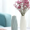 1Pc Diamond Plastic Vase Imitation Ceramic Flower Pot Thick And Durable Suitable For Living Room Bedroom Home Holiday Decoration