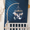 Baby Crib Mobile Bed Bell Rattle Toys Wooden Crochet Stars Pendant Bed Bell Toys Newborn Comfort Crib Bracket Hanging Toys Gifts