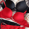 2 Pieces Sexy Underwear Set for Women Classic Cross Hollow Bra Sparkle Rhinestones Lingerie Deep V Push Up Brassiere Set
