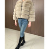 Maomaokong 2025 Natural Real Fox Fur Coat Women Winter Warm Luxury Fur Jacket Detachable Long Sleeves Female Vest Furry Coats