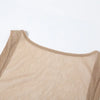 kliou Shiny Long Dress Stunning Women Solid Summer Thin Mesh Sheer Backless Sleeveless Bodycon Female Elegant Fashion Vestidos