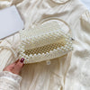 2024 Newest Handmade Pearl Knitting Evening Handbag Luxury Women's Snall Crossbody Bag High-end Hand-Woven Elegant Clutch Purses