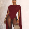 Joskaa Chic and Elegant Tassel Swing Collar Bodysuit Women Hipster Sexy One Piece Rompers 2025 Spring Midnight Party Club Tops