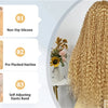 FABA Glueless Wigs Human Hair #27 Color Honey Blonde Deep Wave Human Hair Wig 13x4 Lace Frontal Wigs with Baby Hair 180% Density