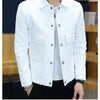 Men Jacket Fashion loose lapel-up Spring Autumn retro men Coat Casual Cargo jacket Solid Color Loose male Outerwear