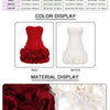 VC Christmas Dress Strapless Backless Red Structured Floral Embellished Mini Length Bodycon Celebrity Party Cocktail Dress
