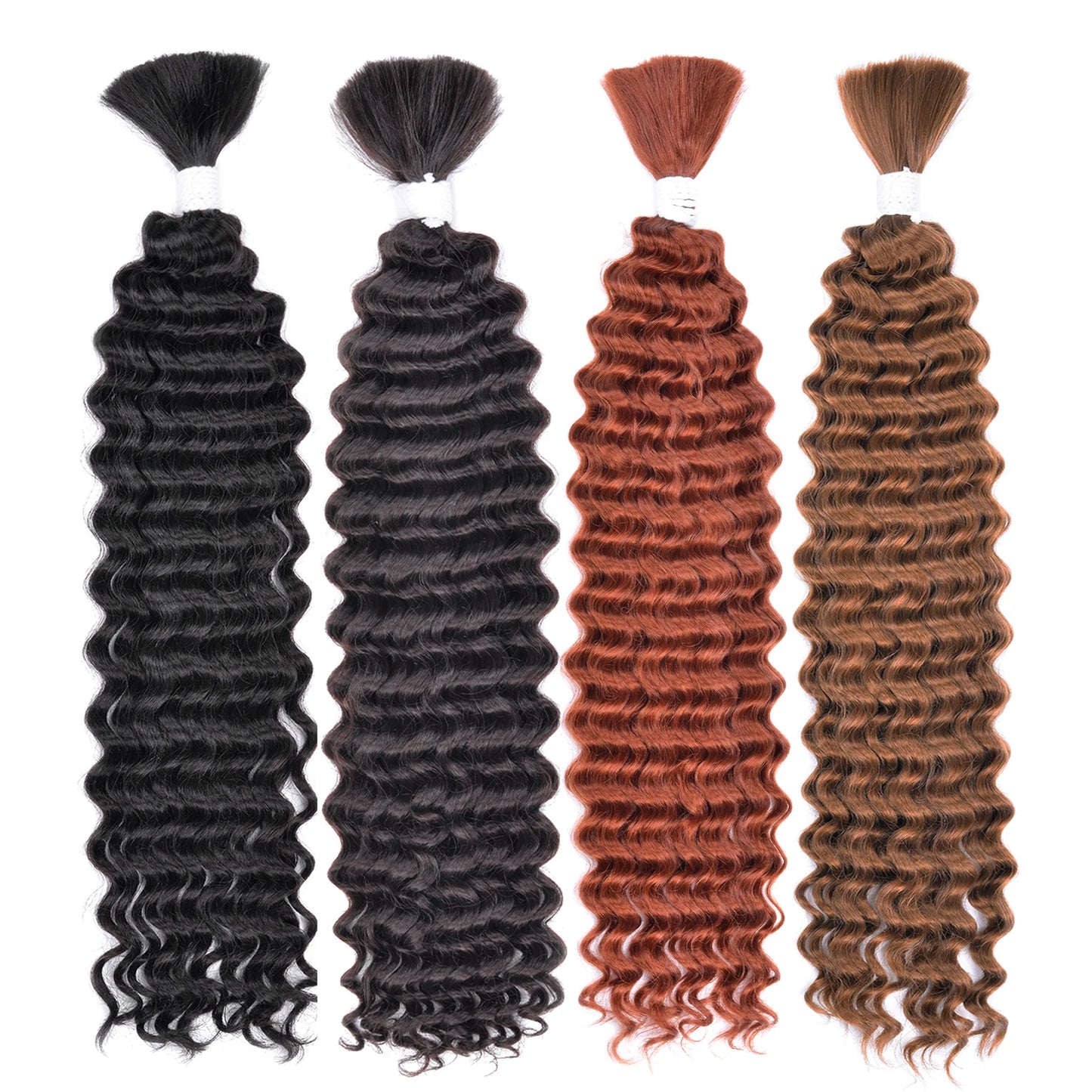 Synthetic Braiding Hair for Boho Braids 20Inch 90G Deep Wave Bulk High Quality Synthetic Protein Hair Extensions For Women