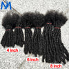 Dreadlock Extension Human Hair 0.6cm Thickness 8 Inch Full Handmade Permanent Locs Can Be Dyed and Bleached for Women Men
