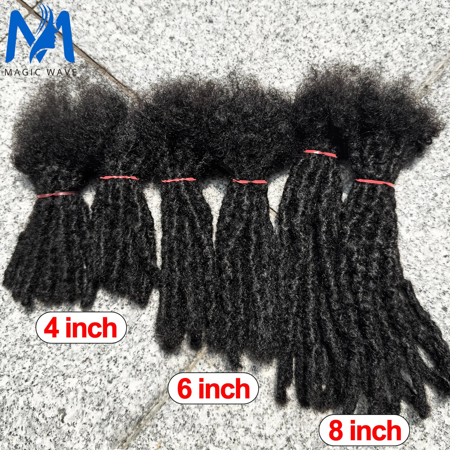 Dreadlock Extension Human Hair 0.6cm Thickness 8 Inch Full Handmade Permanent Locs Can Be Dyed and Bleached for Women Men
