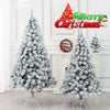 Snowy Flocked Christmas Tree PVC Realistic Frosted Pine with Artificial Snow Perfect for Store Window Displays Holiday Decor