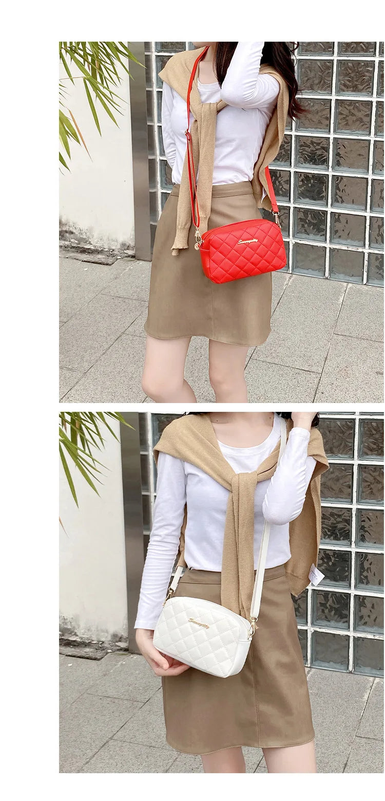2023 Tassel Small Messenger Bag For Women Trend Lingge Embroidery Camera Female Shoulder Bag Fashion Chain Ladies Crossbody Bags