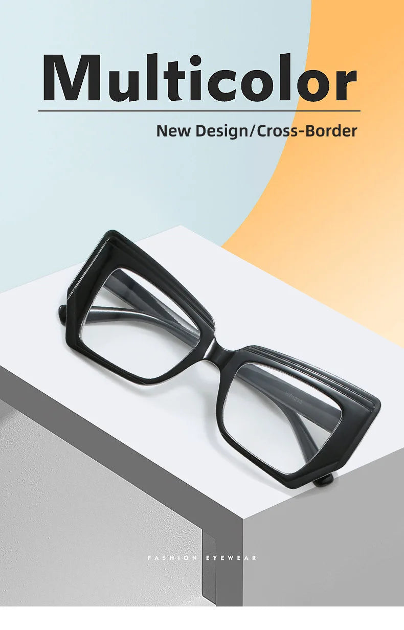 New Clear Thick Frame Eyewear Anti Blue Light Blocking Glasses Square Optical Eyeglasses For Women eye glasses for men