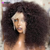 500 Density 13×6/360 HD Lace Front Wig Afro Kinky Curly Glueless Lace Front Wig Human Hair Ready To Go Preplucked Hair For Women