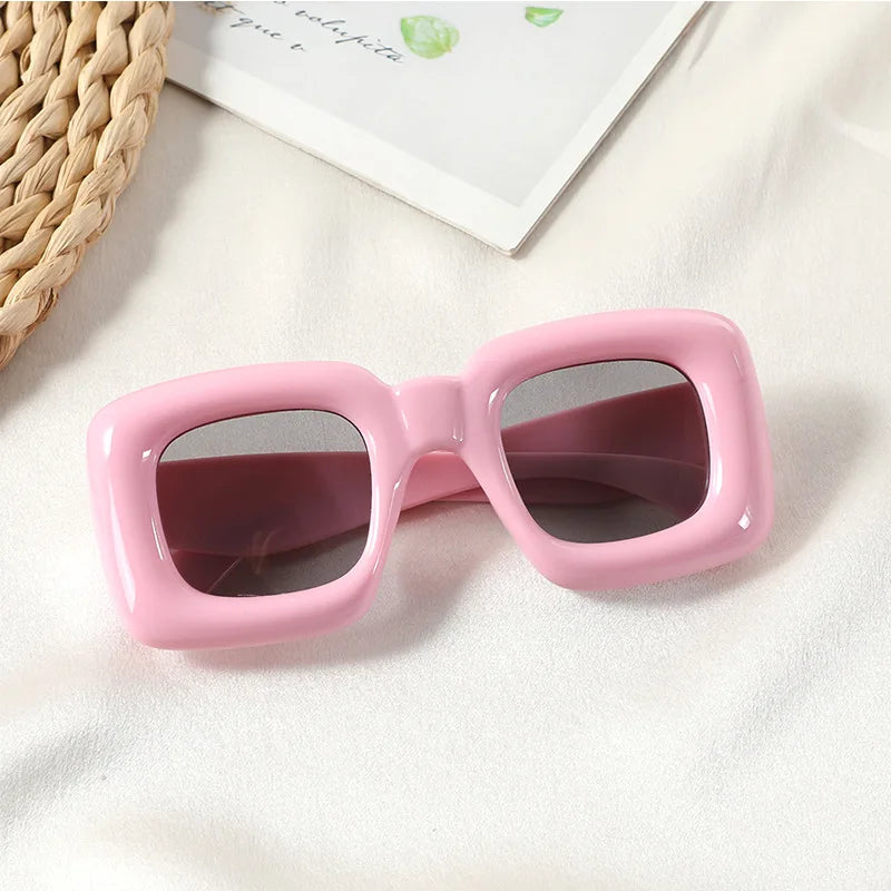 3-12 Years New Square Sunglasses for Boys Girls Y2K Retro Design Shades Candy Color Goggle Sun Glasses Kids Children Eyewear