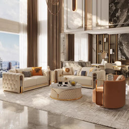 Elegant Luxury Modern Sofa Designs Royal Set Designer Leather Sofa Lounge Loveseat Divano Soggiorno Living Room Furniture