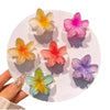 6Pcs Gradient Hair Clips New Flower Hair Claws Small Size Fashion Headwear Hairpin Crab Barrette Hair Accessories for Women