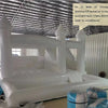 White Bounce House for Kids and Adults, Slide and Ball Pit, Outdoor PVC Jumper, Bouncy Castle, 15x15ft,With Aie Blower
