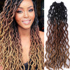 Goddess Faux Locs Crochet Hair Soft Curly Dreadlocks Hair Extensions Synthetic Braiding Hair Ombre Crochet Locs Wholesale Braids