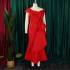 Elegant Dresses for Women One Shoulder Sleeveless Ruffles Mermaid Floor Length Luxury Birthday Party Dinner Vestidos Mujer Dress
