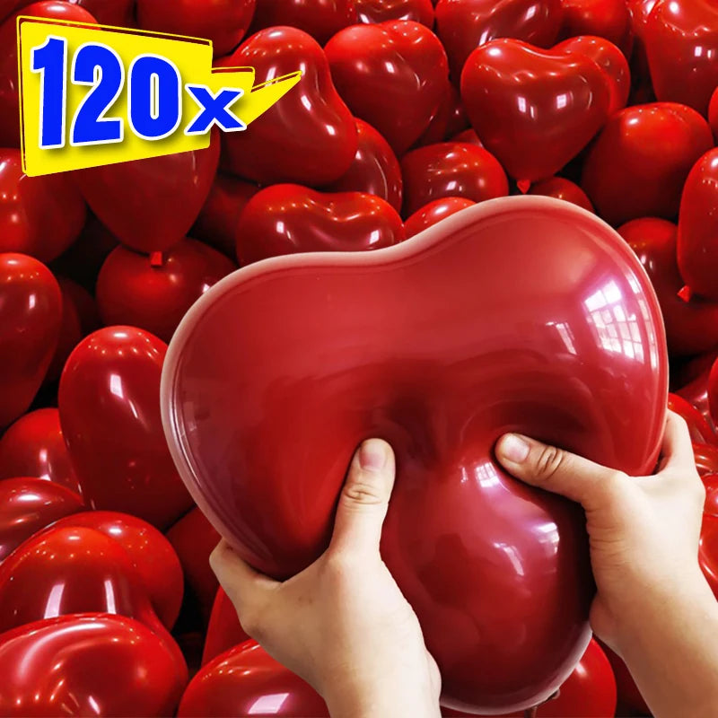 Red Heart Latex Balloon Inflatable Love Shaped Balloons Romantic Valentine's Day Birthday Wedding Party Decor Supplies Wholesale