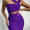 Women Summer Sexy Hollow Out Brown Midi Knee Length Bodycon Bandage Dress 2023 Designer Elegant Evening Party Dress Vestido