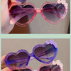 2023 Baby Girls Cute Acrylic Heart Shape Flowers UV400 Sunglasses Children Outdoor Sun Protection Sunglasses Kids Sun Glasses