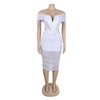 S10632 Sexy Slimming Mesh Splice Bum Covering Visibility Elastic Off-Shoulder 2-Piece Set European And American Style