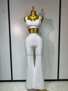 Women Sexy Bandage Crop Top Pant Set Evening Party Club Luxury Birthday High Street Fashion Elegant Luxury Birthday Outfit ﻿